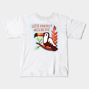 Let's protect Wildlife Kids T-Shirt